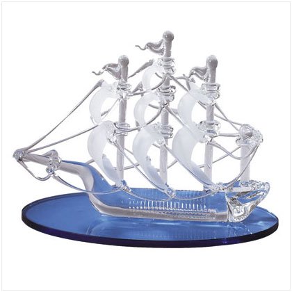 Spun-Glass Sailboat on Crystal Seas