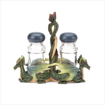 Green Dragon Salt & Pepper Shakers