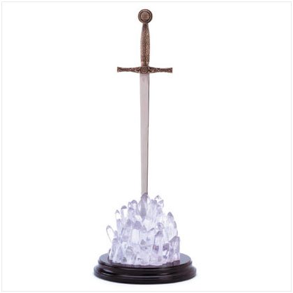 Sword Letter Opener on LED Base