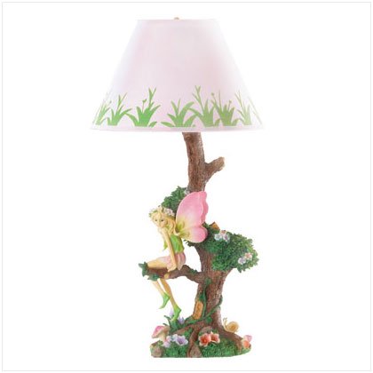 Fairy Sitting On A Tree Lamp