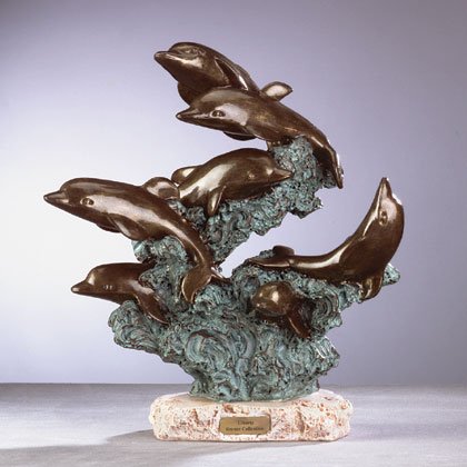Leaping Dolphins Sculpture