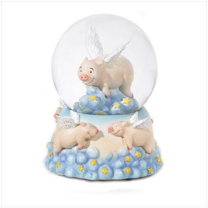 When Pigs Fly Snowglobe