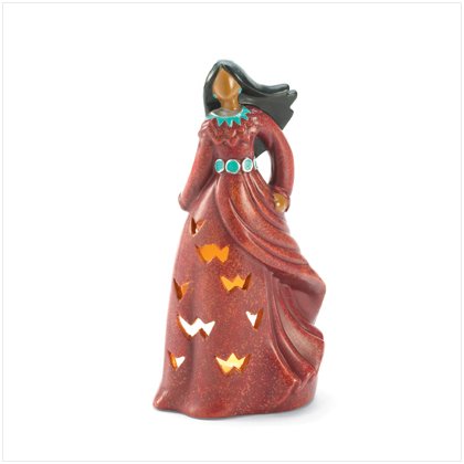 Native American Woman Candleholder
