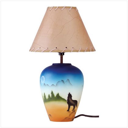 Howling Wolf Lamp