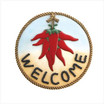 Hot Chili "Welcome" Plaque