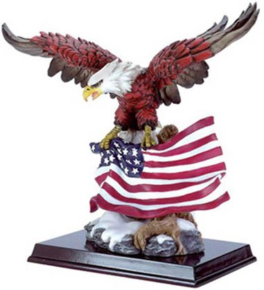 Flag Flying Eagle Figurine