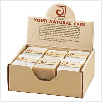 Assorted Handcrafted Soaps in Display - Pack of 12