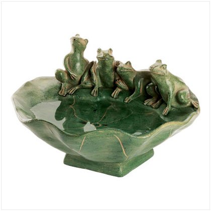 Frog & Lily Pad Tabletop Fountain