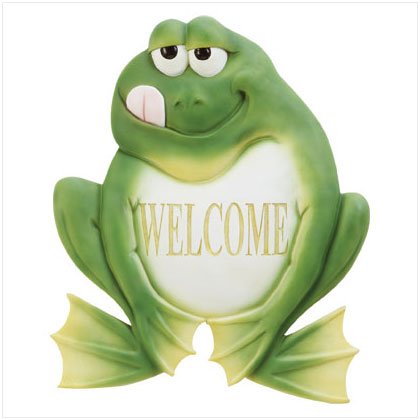 Frog Welcome Plaque