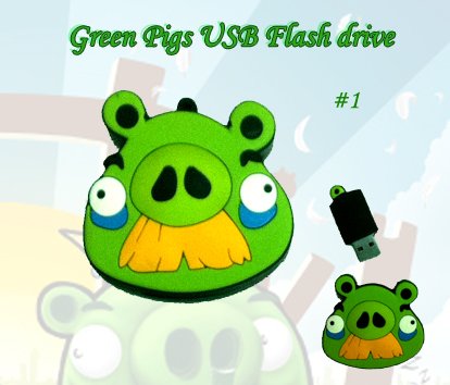 Green pig #1 USB Flash drive