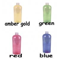 (12 ct) 8 oz. Multi Color Oval PET Bottles w/ White Sprayer or Pump