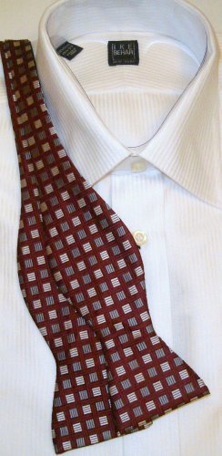 Bow Tie Burgundy Boxes Freestyle Silk - Free Worldwide Ship!
