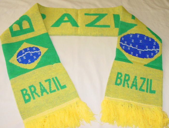 BRAZIL TEAM/CLUB SCARF SOCCER- WE SHIP USPS
