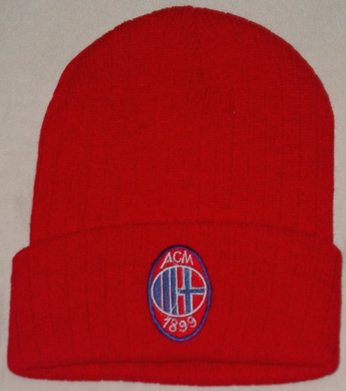 AC MILAN BEANIE/SKULL CAP SOCCER BRONX CAP WE SHIP USPS #ACFLP