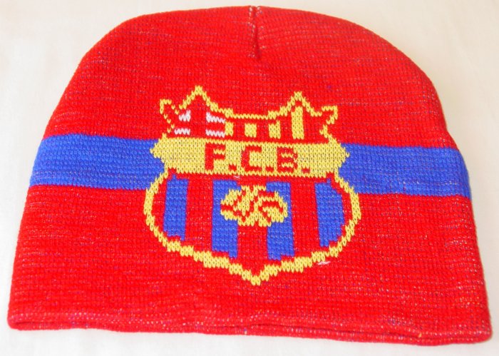 FC BARCELONA BEANIE/SKULL CAP SOCCER BRONX CAP WE SHIP USPS