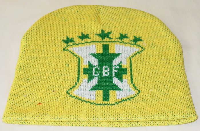 BRAZIL BEANIE/SKULL CAP SOCCER BRONX CAP WE SHIP USPS