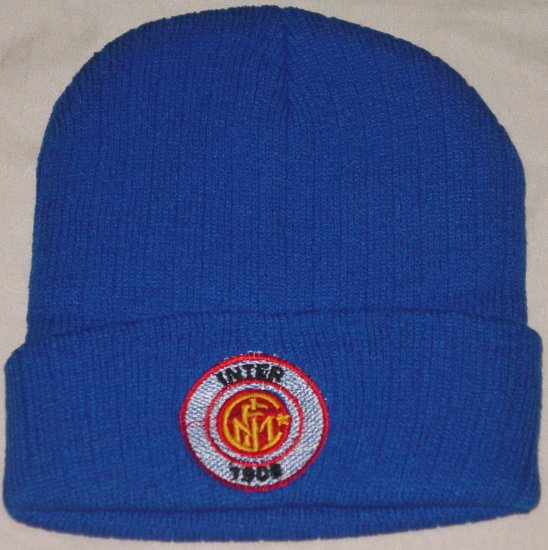 INTER MILAN BEANIE/SKULL CAP SOCCER BRONX CAP WE SHIP USPS #IMFLP