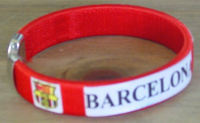 FC BARCELONA BRACELET/WRISTBAND SOCCER RED (E)- WE SHIP USPS