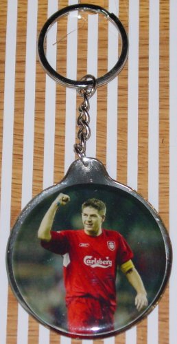 STEVEN GERRARD LIVERPOOL FC KEYCHAIN SOCCER KEYRING- WE SHIP USPS #ARLGP