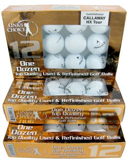 3 DOZEN CALLAWAY HX TOUR MINT REFINISHED GOLF BALLS