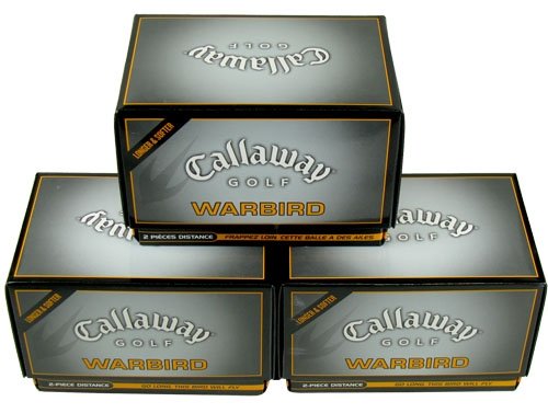 3-PACK NEW CALLAWAY WARBIRD WAR BIRD GOLF BALLS DOZENS