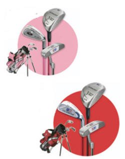 US KIDS GOLF - ULTRALITE PINK 3 CLUB SET W/ STAND BAG