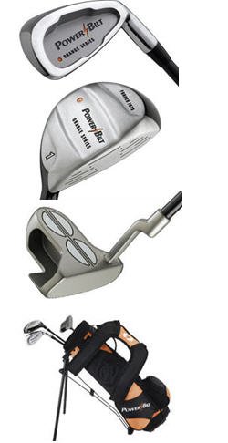 POWERBILT JUNIOR GOLF SET WITH BAG AGES 3-5 ORANGE