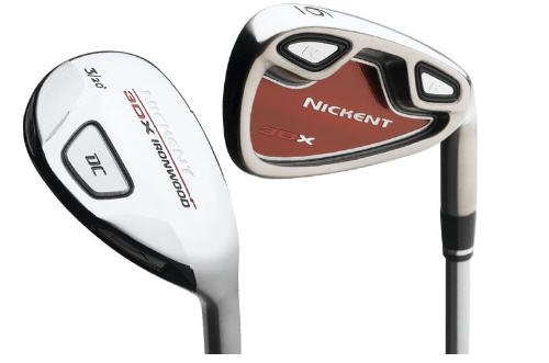 NICKENT GOLF- 3DX RED HYBRID IRONS #3/#4,5-PW GRAPH STF