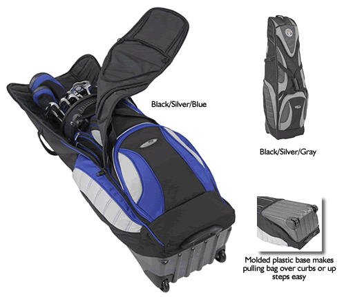 BAG BOY GOLF T-1000 GOLF TRAVEL BAG - BLACK/SILVER/BLUE