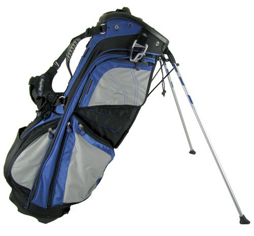 BAG BOY GOLF- NEW CLIP-LOK STAND BAG - BLACK/ROYAL/GRAY