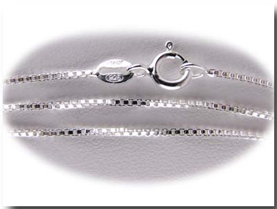 Solid .925 Sterling Silver 18" Box Chain