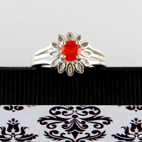 Feel the Fire Genuine Mexican OPAL Sterling Silver Daisy RING
