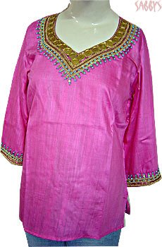 Exclusive Party Silk Tunic Top