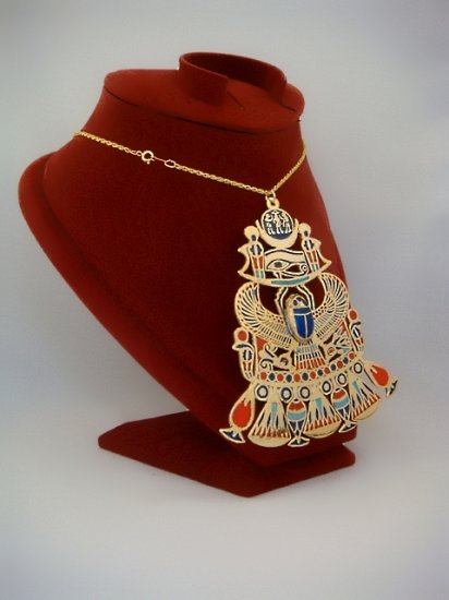 Large Egyptian Scarab , Solar And Eye Of Horus Pectoral