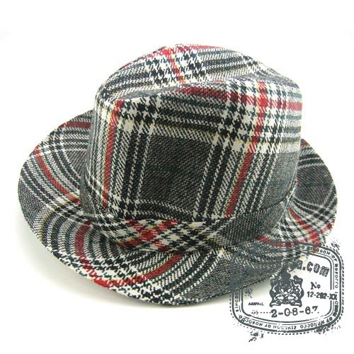 Unisex Cowboy Style Red Multi Col Fedora Hat