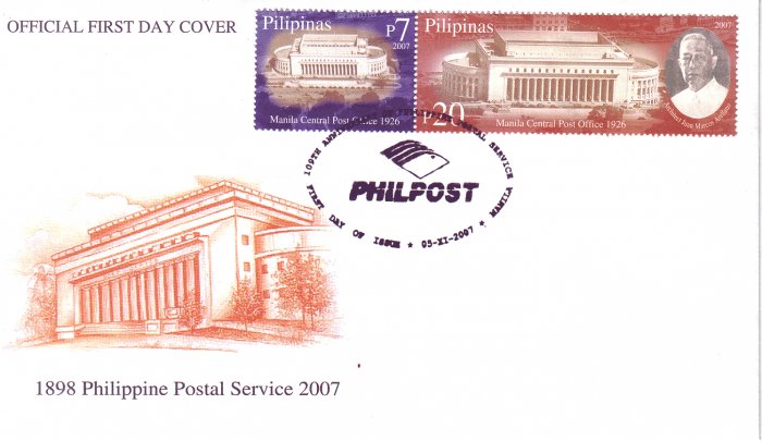 Philippine Postal Service 109th Anniversary FDC