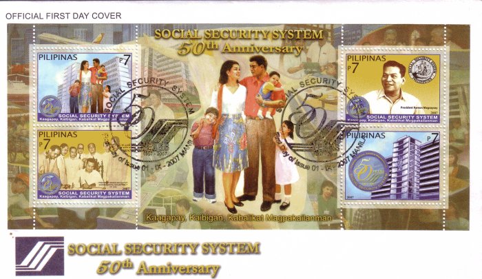 Philippines Social Security System 50th Anniversary S/S