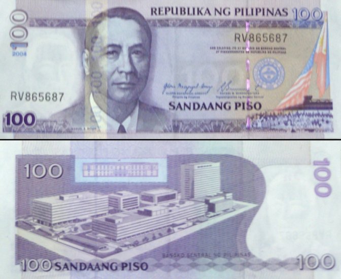 Philippines One Hundred 100 Pesos Banknote