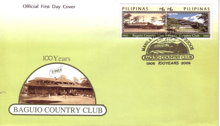 Philippines Baguio Country Club Centennary 2v FDC