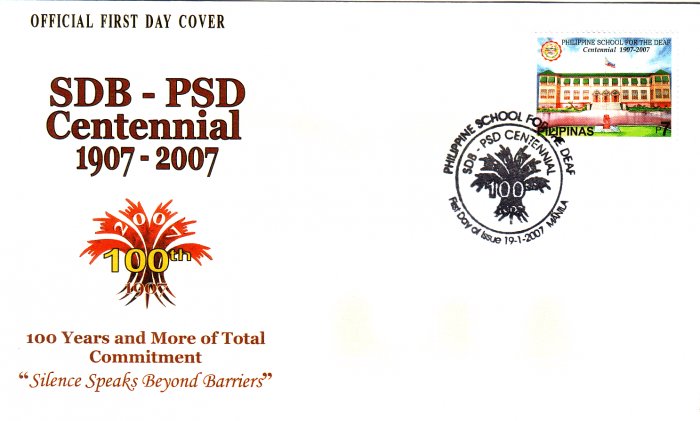 Philippines School for the Deaf Centennial Single Stamp FDC