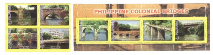 Philippines Colonial Bridges Block of 4 + S/S