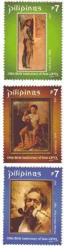 Philippines 150th Birth Anniversary of Juan Luna 3v