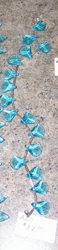 A20 - Aqua Blue Glass Beaded Anklet