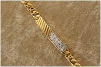 14KT GEP pave 1ct diamond simulated bracelet