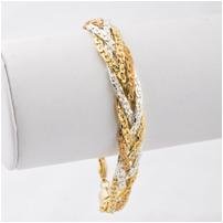 14KT gold HGE luscious multi-strand weave bracelet