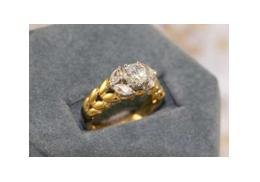 14K GP 5CT Flower Power Vine Diamond Simulated Ring, Size 7 (fr-6)