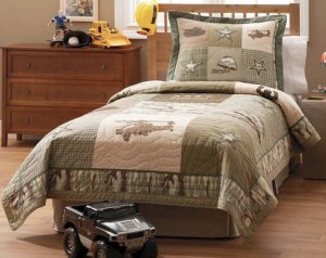 3PC Camo Alpha Bravo Charlie Full/Queen Quilt Bedding QS3968FQ