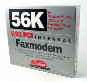 Sterling Communications Internal Data/Fax Modem, Model S20-NEW
