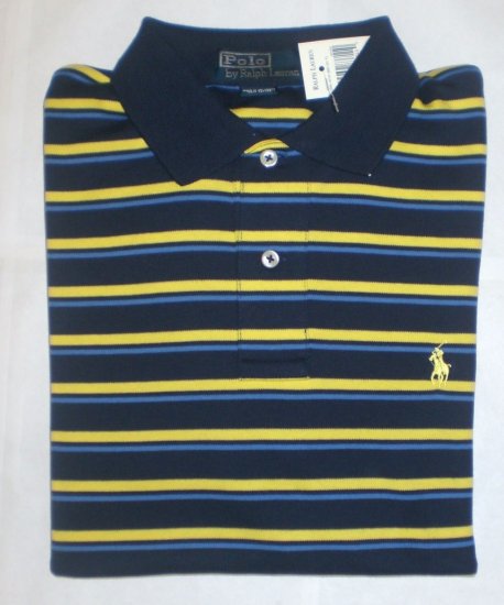 NEW RALPH LAUREN MENS CLASSIC FIT POLO SHIRT LARGE NWT BLUE FREE SHIP