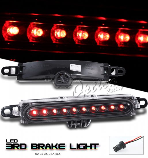 Option: 02-04 Acura RSX LED 3rd Brake Light (Black)